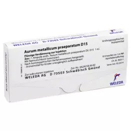 AURUM METALLICUM PRAEPARATUM D 15 Ampoules, 8 stk