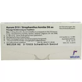 AURUM D 10/Strophanthus Kombe D 6 AA Ampoules, 8x1 ml