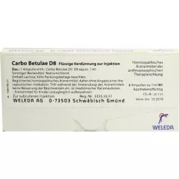 CARBO BETULAE D 8 Ampoules, 8x1 ml