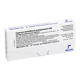 CUPRUM METALLICUM Praep.D 6 Ampoules, 8x1 ml