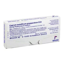 CUPRUM METALLICUM Praep.D 30 Ampoules, 8x1 ml