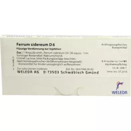 FERRUM SIDEREUM D 6 Ampoules, 8x1 ml