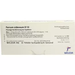 FERRUM SIDEREUM D 10 Ampoules, 8x1 ml