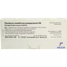 PLUMBUM METALLICUM Praep. D 6 ampuller, 8x1 ml