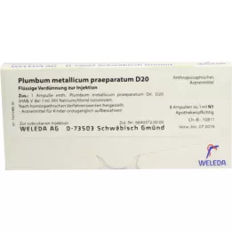 PLUMBUM METALLICUM Praep. D 20 ampuller, 8x1 ml