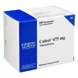 CALCET 475 mg filmdrasjerte tabletter, 200 stk