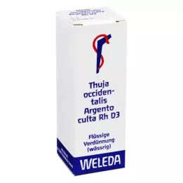 THUJA OCCIDENTALIS ARGENTO Culta Rh D 3 fortynning, 20 ml