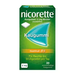 NICORETTE 2 mg frisk frukt tyggegummi, 30 stk