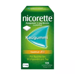 NICORETTE 2 mg ferskfrukttyggegummi, 105 stk