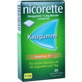 NICORETTE 4 mg FreshFruit Kaugummi, 30 stk