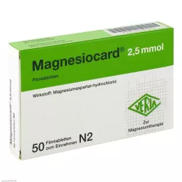 MAGNESIOCARD 2,5 mmol filmdrasjerte tabletter, 50 stk
