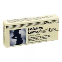 FOLSÄURE LOMAPHARM 5 mg tabletter, 20 stk
