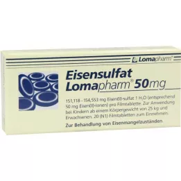EISENSULFAT Lomapharm 50 mg filmbelagte tabletter, 20 stk
