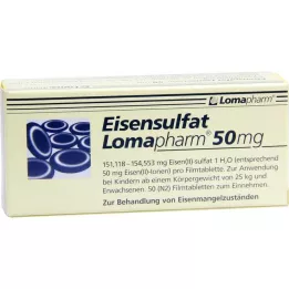 EISENSULFAT Lomapharm 50 mg filmdrasjerte tabletter, 50 stk