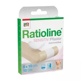 RATIOLINE sensitiv sårbandasje 8 cmx1 m, 1 stk