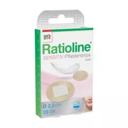 RATIOLINE følsomme gipsstrimler runde, 20 stk