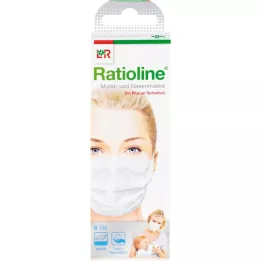 Ratioline Munn og nesemaske, 6 stk