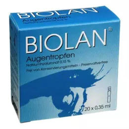 BIOLAN Øyedråper enkelt nesepipetter, 20x0,35 ml
