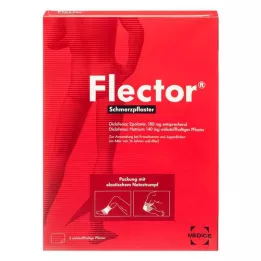 FLECTOR Smerteplaster+elastisk nettstrømpe, 5 stk