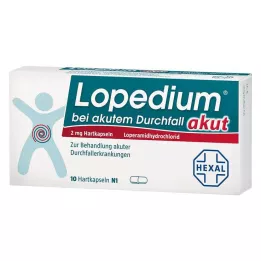 LOPEDIUM akutt for akutt diaré harde kapsler, 10 stk