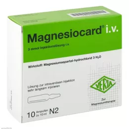 MAGNESIOCARD i.v. Injeksjonsløsning, 10X10 ml