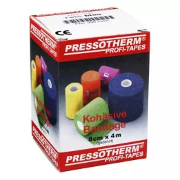 PRESSOTHERM Sammenhengende bandasje 8 cmx4 m blå, 1 stk