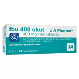IBU 400 akut-1A Pharma filmdrasjerte tabletter, 20 stk
