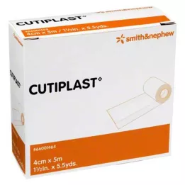 CUTIPLAST 4 cmx5 m sårbandasje i dispenser, 1 stk