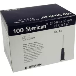 STERICAN Cannulas Luer-Lok 0,60x30 mm gr. 14 Blå, 100 stk
