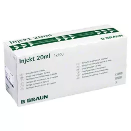 INJEKT Solo sprøyte 20 ml Luer eksentrisk PVC-fr., 100X20 ml
