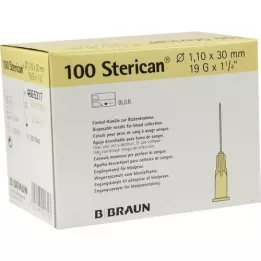 STERICAN Cannulas 19 GX1 1/4 1,1x30 mm, 100 stk