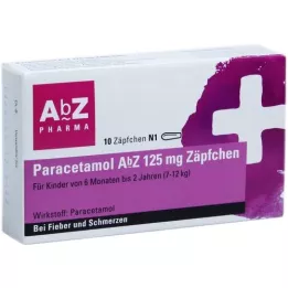 PARACETAMOL Abbey 125 mg stikkpiller, 10 stk