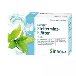 SIDROGA Tefilterposer med peppermynteblader, 20X1,5 g