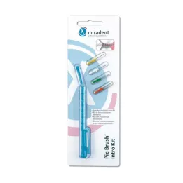 MIRADENT Interd.Pic-Brush Intro Kit 1H+4B.tra.blue, 1 stk