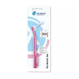 MIRADENT Interd.Pic-Brush Set 1Halt+1Bü.tran.pink, 1 stk