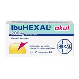 IBUHEXAL akutt 200 filmdrasjerte tabletter, 10 stk