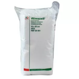 VLIWAZELL Absorberende kompresser usterile 10x20 cm, 25 stk