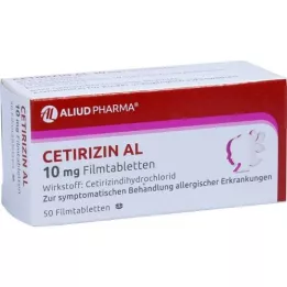 CETIRIZIN AL 10 mg filmbelagte tabletter, 50 stk