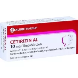 CETIRIZIN AL 10 mg filmbelagte tabletter, 20 stk