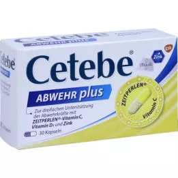 CETEBE ABWEHR pluss vitamin C+vitamin D3+Zink Kaps., 30 stk