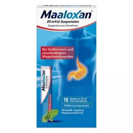 MAALOXAN 25 mVal suspensjon, 10X10 ml