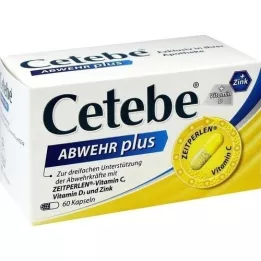 CETEBE ABWEHR pluss vitamin C+vitamin D3+Zink Kaps., 60 stk