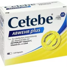 CETEBE ABWEHR pluss vitamin C+vitamin D3+Zink Kaps., 120 stk