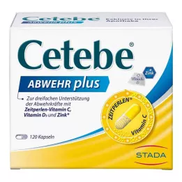 CETEBE ABWEHR pluss Vitamin C+Vitamin D3+Sinkkapsler, 120 stk