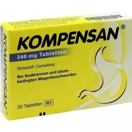 KOMPENSAN tabletter 340 mg, 20 stk