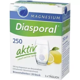 MAGNESIUM DIASPORAL 250 Aktive bruscent tabletter, 20 stk