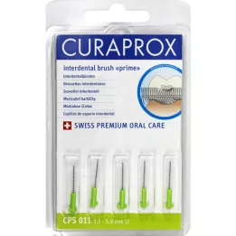 Curaprox CPS 011 Interdental Pensel Prime Lindengreen, 5 stk