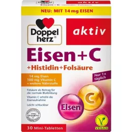 DOPPELHERZ Eisen+Vit.C+L-Histidin tabletter, 30 stk