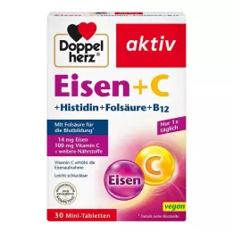 DOPPELHERZ Jern+Vit.C+L-Histidin-tabletter, 30 stk