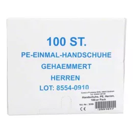 HANDSCHUHE PE Menn, 100 stykker